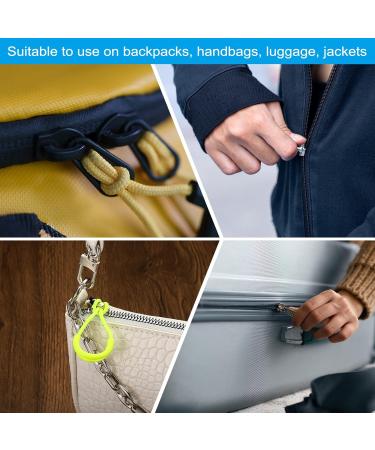 Patikil 15-Pack Zipper Trains Replacement Extension Cable - Fastening Labels for Luggage Backpacks Jackets | U-Form Black - International Shipping - Buy Online on SooperMarket.com