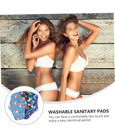 6pcs Reusable Bamboo Charcoal Panty Liners | Washable Cloth Menstrual Pads Set for Girls | Maternity Napkin & Panties | Eco-Friendly Menstrual Pad - Buy Online on SooperMarket.com