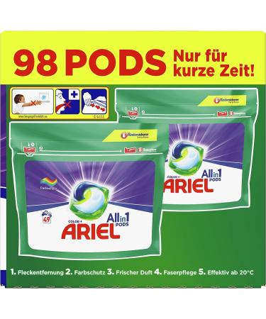 Ariel All-in-1 Pods Color Detergent - 98 Loads | Premium International Shipping & Best Prices - Buy Online on SooperMarket.com