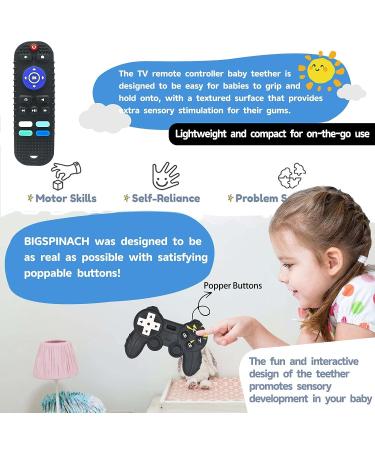 BigSpinach Black Teething Video Game Control Toy Teether for Baby - Remote Control Design - Buy Online on SooperMarket.com