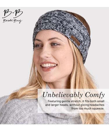 Brook + Bay Ear Warmer Headband For Women - Ear Covers For Cold Weather Winter Headband Fleece Headband & Knit Ear Warmer Headband Black/Gray Mix - Buy Online on SooperMarket.com