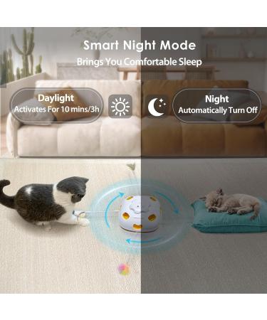 GoldenSun Cat Toy Chargeable 4-in-1 Interactive Kitten Toys for Indoor Cats Self Play Hide and Seek Cat Wand Toy Whack a Mole Exercise Cat Toys with 3Pcs DIY Replacement Feathers White Gold Passion Bohemian - Buy Online on SooperMarket.com