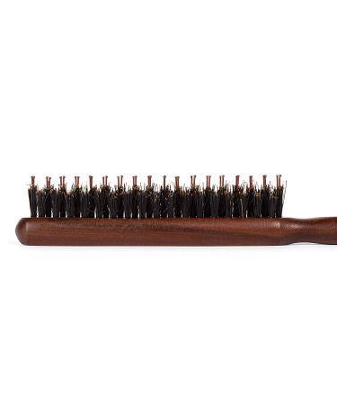 Boar & Nylon Bristle Teasing Brush with Rat Tail Pick - Ideal for Edge Control, Backcombing, Smoothing, and Styling Thin Hair for Volume - Buy Online on SooperMarket.com
