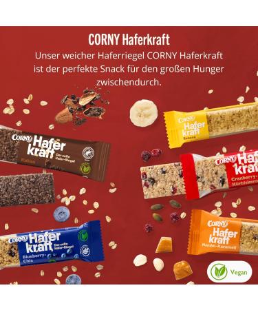Oat Bar Corny Haferkraft Cranberry-Pumpkin Seed | Whole Grain Vegan Snack | 48x35g | International Shipping - Buy Online on SooperMarket.com