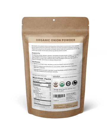 Organic White Onion Powder - USDA Certified Non-GMO Seasoning - 8 OZ - Buy Online on SooperMarket.com