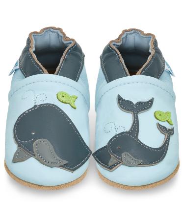 Baby Shoes with Soft Sole - Baby Girl Shoes - Baby Boy Shoes - Leather Toddler Shoes - Baby Walking Shoes 6-12 Months Whale
