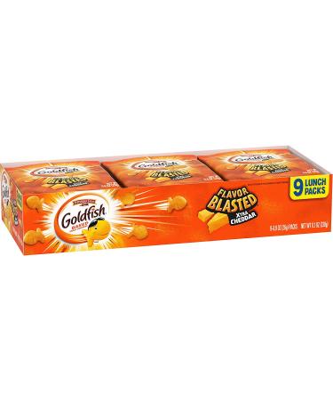 Goldfish Flavor Blasted Crackers  Xtra Cheddar Snack Pack  0.9 oz  9-CT Multi-Pack Tray Flavor Blasted Extra Cheddar - Buy Online on SooperMarket.com
