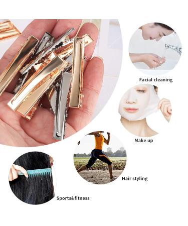 160 Pieces Metal Hair Clips Set Alligator Crocodile Clips for Hair Styling 45mm Curls Separation & Hairdresser Clamps Silver/Gold | Essential Hair Accessories for Women - Buy Online on SooperMarket.com