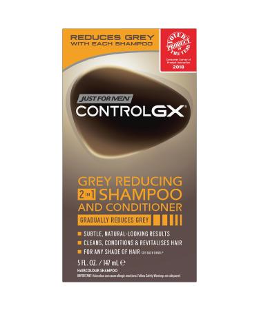 Just For Men Control GX 2 in 1 Grey Reducing Shampoo and Conditioner 5 Fluid Ounce Old