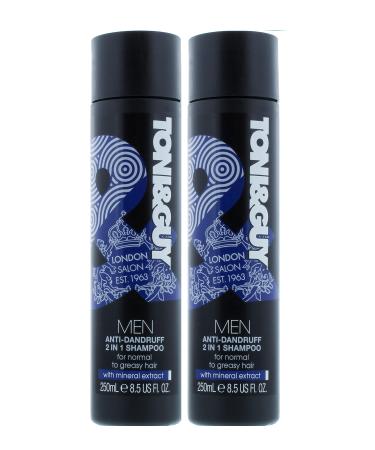 Toni & Guy Men 2 in 1 Anti Dandruff Shampoo & Conditioner x 250ml & Toni & Guy Men Deep Clean Shampoo x 250ml