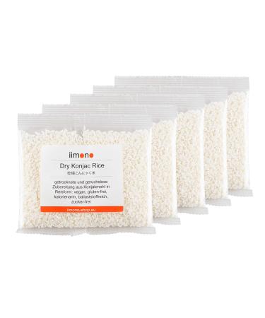 iimono Dry Konjac Rice - low-calorie & low-carbohydrate Konjac rice (5 x 50g) 50 g (pack of 5)