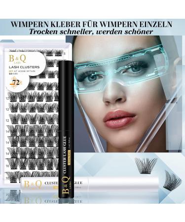 Strong Waterproof Eyelash Glue - DIY Bond for Individual Lashes | Black Adhesive 5ml for Beginners - Buy Online on SooperMarket.com