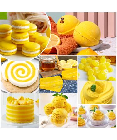 Liquid Food Coloring - 160ml Sugar-Free Concentrated Color for Cakes Baking & DIY - Perfect for Macarons Cookies Drinks & Easter Eggs (Lemon) - Buy Online on SooperMarket.com