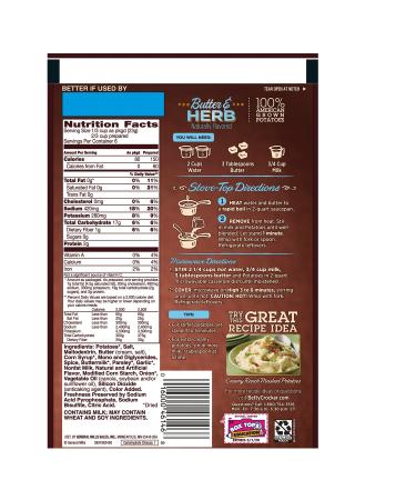Betty Crocker Homestyle Butter and Herb Potatoes  4.7 oz (Pack of 7) Butter & Herb - Buy Online on SooperMarket.com
