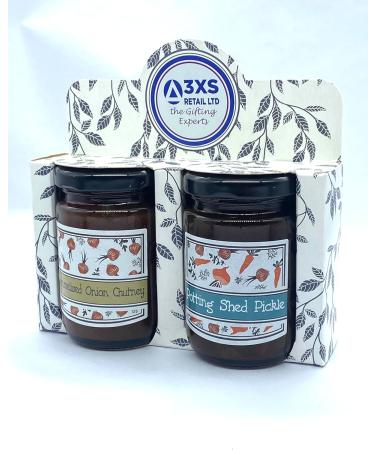 Chutney Selection Gift Set - Great Present For Friends & Family - Includes Caramelised Onion & Potting Shed Pickle - Variety Twin Pack - Lovely Gift Box Filled with Delicious Savoury Spread. - Buy Online on SooperMarket.com