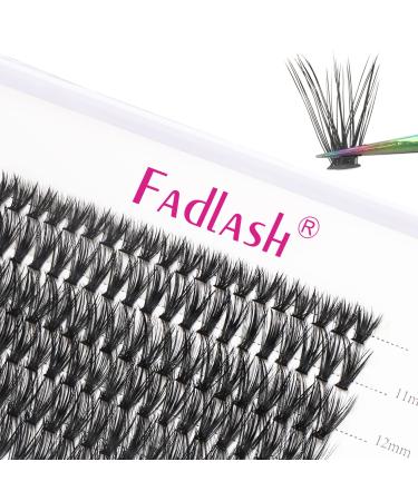 Fadlash cluster eyelash 40 roots 0.07mm C curl 8-15mm Mixed length 120pcs self-application DIY single cluster 8-15 mm 40d-07-c