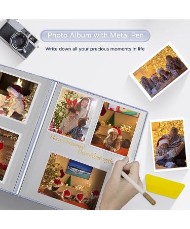 Popotop Large Self Adhesive Photo Album - DIY Scrapbook with Metal Pen - 40 Pages - Sky Blue - Ideal Gift for Mom, Family, Baby, and Wedding - Buy Online on SooperMarket.com