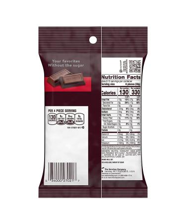 HERSHEY'S SPECIAL DARK Zero Sugar Chocolate Candy Bars  Individually Wrapped  Aspartame Free  3 oz  Bags (Pack of 12) - Buy Online on SooperMarket.com