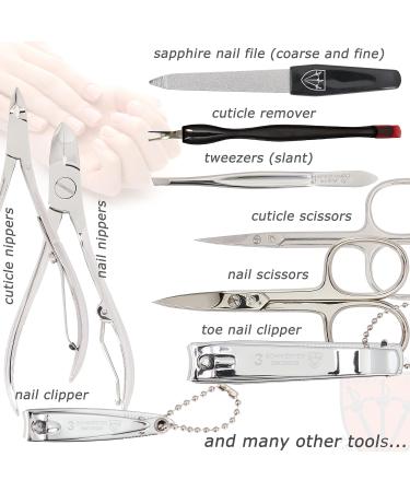 3 Swords Germany 16-Piece Manicure-Pedicure Nail Care Set - Brand Quality Since 1927 | Brown - Buy Online on SooperMarket.com
