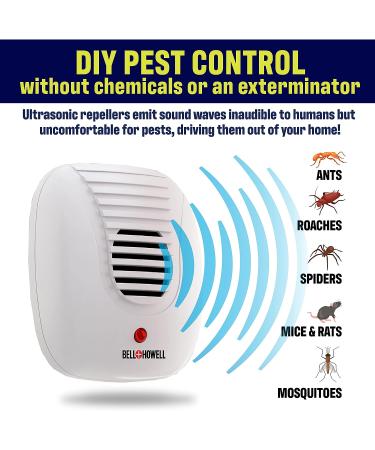 Bell + Howell Ultrasonic Pest Repeller Home Kit (Pack of 3) - Safe Pest Repellent for Home, Office, and Warehouse - Human and Pet Friendly - 3 Count - Buy Online on SooperMarket.com