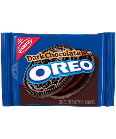 OREO Chocolate Sandwich Cookies, Dark Chocolate Flavored Creme, 1 Resealable 12.2 oz Pack