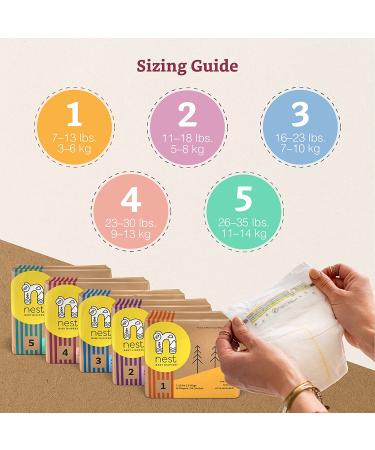 Nest Baby Diapers Size 4 (120 Count) | Premium Plant-Based Diapers for Sensitive Skin | Fragrance-Free | 23-30 lbs - Buy Online on SooperMarket.com