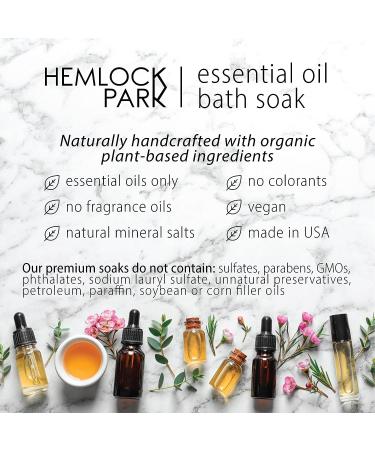 Hemlock Park Natural Essential Oil Bath Soak | Soothing Mineral Sea Salt and Botanicals | Detox & Calm 2 Jar Set - Buy Online on SooperMarket.com