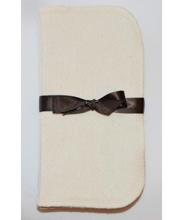 1 Ply Organic Washable Baby Wipes 8 x 8 Inches 10 Pack Sewn with Matching Cotton Thread