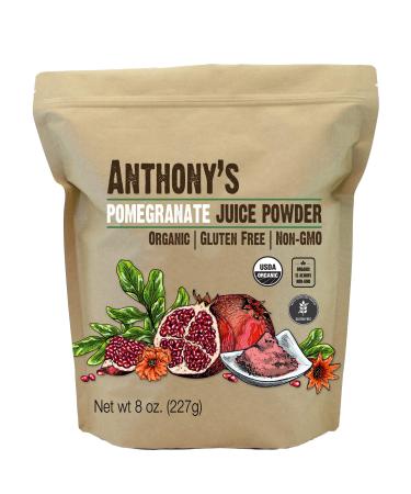 Anthony's Organic Pomegranate Juice Powder, 8 oz, Gluten Free, Non GMO, Vegan Pomegranate 1 Count (Pack of 1)