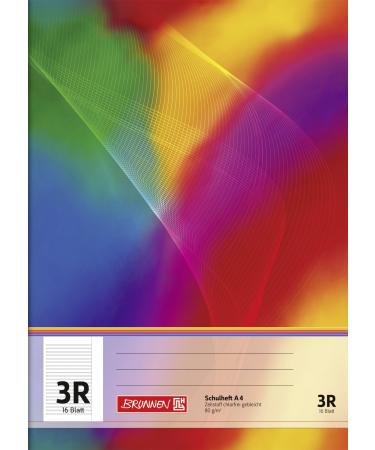Brunnen 104490323 Exercise book A4 (16 sheets lined with margin grade 3) Single