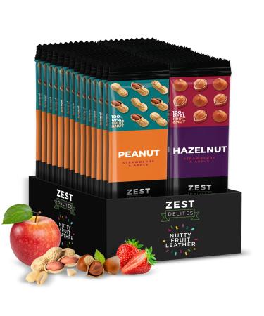 Zest Delites Fruit Roll Ups with nut healthy snacks fruit bars vegan gluten -free snacks healthy fruits mass variety snack pack 25 gr x 28 variety 28