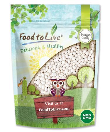 Navy Beans, 2 Pounds  Non-GMO Verified, Raw, Dried, Vegan, Kosher, Whole Small White Kidney Beans in Bulk, Good Source of Protein, Fiber, Folate, and Copper. Low Sodium. Great for Cooking and Soups