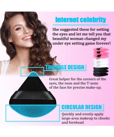 3-Piece Metyond Soft Triangle Makeup Puffs for Flawless Face Contouring - Black - Buy Online on SooperMarket.com