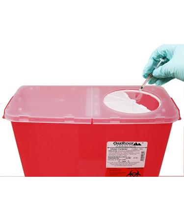 Oakridge 3 Gallon Needle and Syringe Sharps Disposal Container - Safe & Secure Disposal Solution - Buy Online on SooperMarket.com