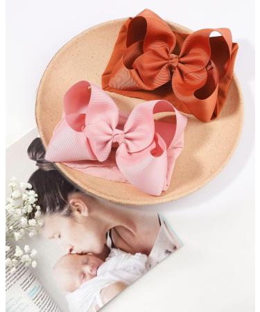 20pcs Baby Headbands Grosgrain Ribbon Bows Girls Headbands Elastic Nylon Hairbands - Hair Accessories for Newborns, Infants, Toddlers, Kids - 6 Inches - Buy Online on SooperMarket.com