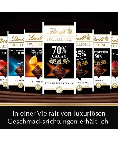 Lindt Excellence 99% Cocoa - Extra Strong Dark Chocolate | 50g Vegan Bitter Chocolate Gift | Intensive Cocoa Taste 2023 - Buy Online on SooperMarket.com