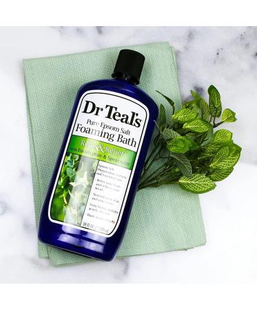 Dr. Teals Eucalyptus & Spearmint Foaming Bath Gift Set - 68oz (2 Pack) - Nourishing Epsom Salt with Essential Oils for Skin Hydration - Relaxation and Stress Relief at Home - Buy Online on SooperMarket.com