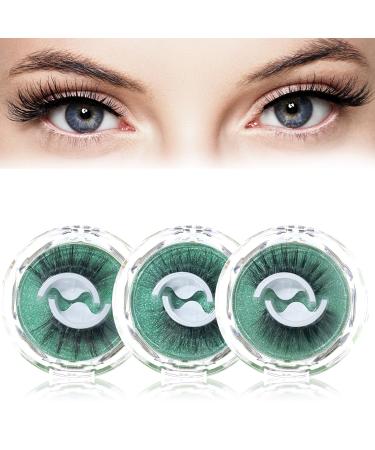 False Lashes Fake Eyelashes Self Adhesive Eyelashes for Women Waterproof False Eyelashes with Different Types Natural Look Reusable 3 Pairs No Glue or Eyeliner Needed