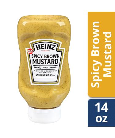 Heinz Spicy Brown Mustard 14 oz Bottles - Pack of 6 | Premium Condiment - Buy Online on SooperMarket.com