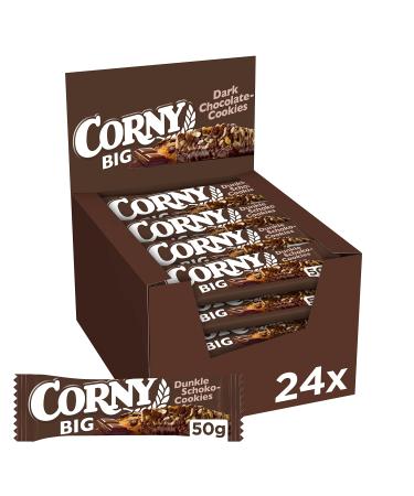 Cereal bar Corny BIG Dark Chocolate Cookies with dark chocolate large pack 24x50g