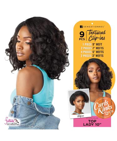 Sensationnel Clip in Top Lady - 10 inch Textured 9 Piece Pack for Volume - CK&CO Protective Style (1B) - Buy Online on SooperMarket.com
