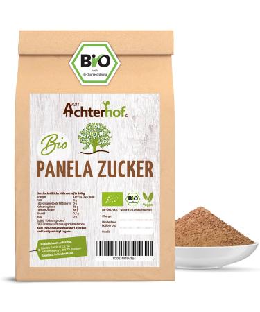 Panela Sugar Bio 500g |Colombia full ripe sugar |Brown sugar without additives |Bio cane sugar from controlled organic cultivation |Panelazucker unaffected |from the Achterhof 500 g (1 Pack)