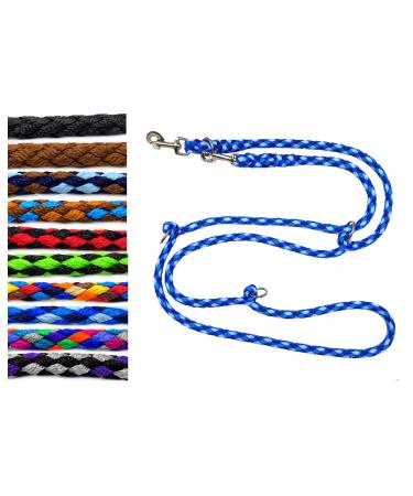 Dog linen large dogs up to 80 kg double -line jumbo 2.40m / 2.80m / 3.50m / 5m adjustable exercise line / guide in 17 different fabras very stable (3.50m 4 -fold adjustable Ocean (4 blue tones)) 3.50m 4 -fold Ocean(4 blue tones)