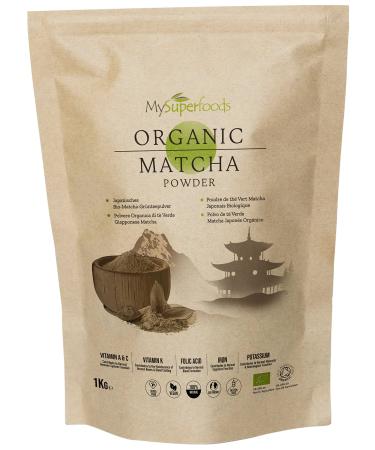 MySuperfoods Organic Matcha Green Tea (1kg) Natural Energy Drink & Ergogenic Aid 1 kg (Pack of 1)