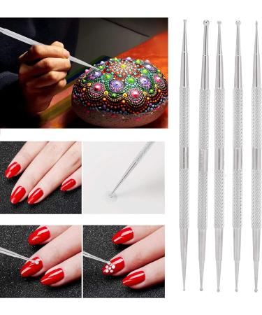 Nail Art Dotting Pen Nail Painting Pen DIY Nail Art Dotting Pen 5pcs Double Head Nail Art Dotting Pen Stainless Steel Nail Painting Pen DIY Decoration Dotting Pen - Buy Online on SooperMarket.com