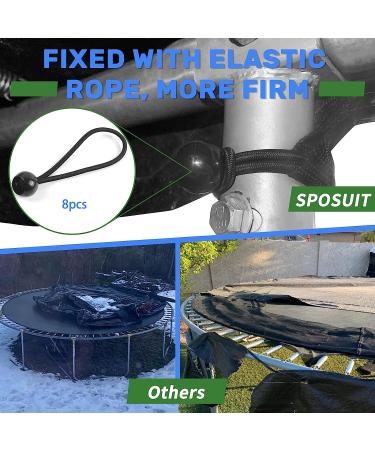 Sposuit 12/14/15ft Trampoline Cover - Rainproof UV Resistant Protection for Round Trampolines | Wear-Resistant Gravity Material | 12 FT - Buy Online on SooperMarket.com