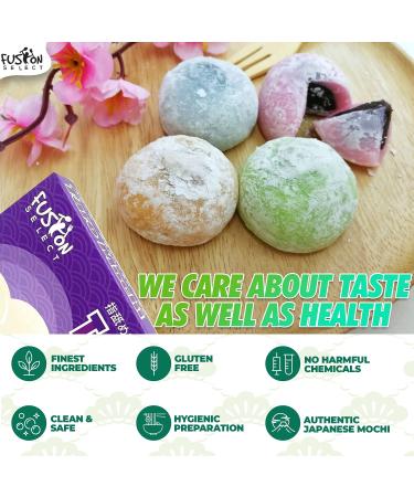 Fusion Select Mochi Daifuku Snacks - Coconut Flavored Japanese Rice Cakes - Sweet Asian Treats for Family - Chewy and Soft Texture - 6 Pieces x 30g Pack - Buy Online on SooperMarket.com
