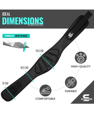 Sawan Weight Lifting Belt for Men & Women - Ultimate Fitness & Bodybuilding Support | Strength Training Powerlifting Gym | Adjustable Black Design - Buy Online on SooperMarket.com