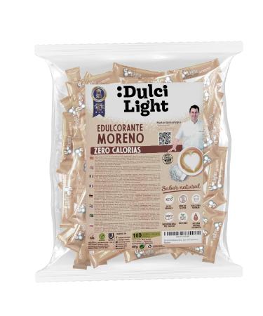 Dulci Light Dulce Y Favorable Cane Honey Brown Sweet Substance Granulate 100 bags sweeteners without calories for drinks and food natural sugar replacement 0.6 g (100 pack)