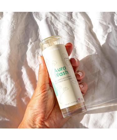 WildMint Aura Wash Natural Face Cleanser | Brightening & Healing Gentle Face Wash for Acne Hormonal Breakouts Dark Spots Hyperpigmentation Oily Skin | UK Made Vegan & Cruelty-Free Skincare | 100ml - Buy Online on SooperMarket.com